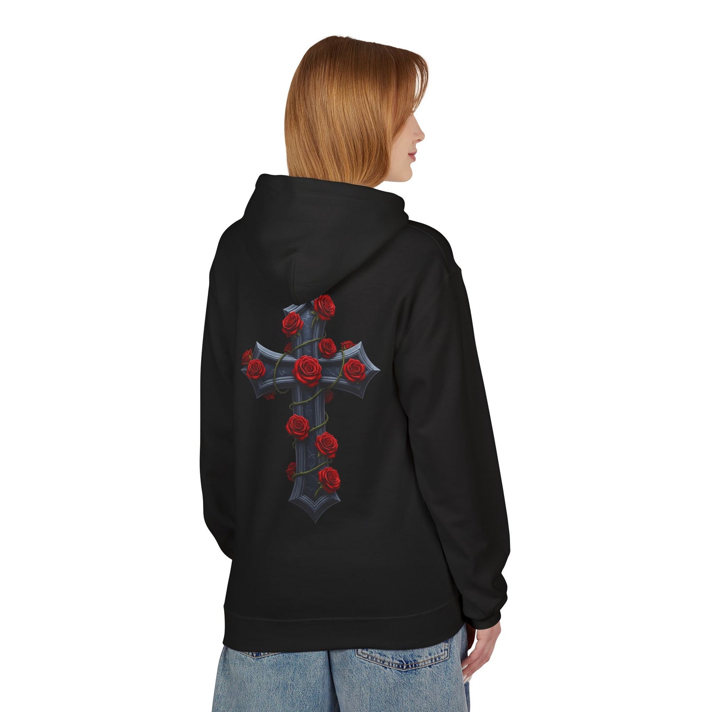 Hustler.co Cross n Roses Hoodie..