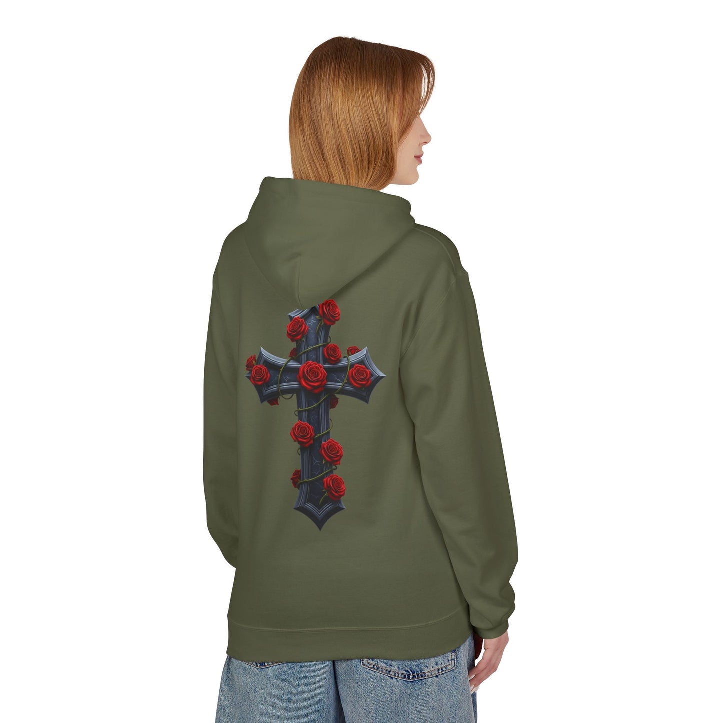 Hustler.co Cross n Roses Hoodie..